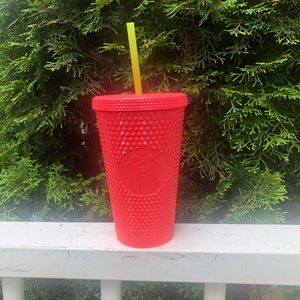 Starbucks Coral Pink Dragon Fruit Studded Tumbler Summer 2022 16 oz